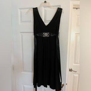 Black sleeveless cocktail dress